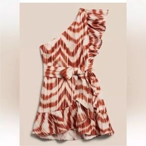 Banana republic ruffle linen dress size 16